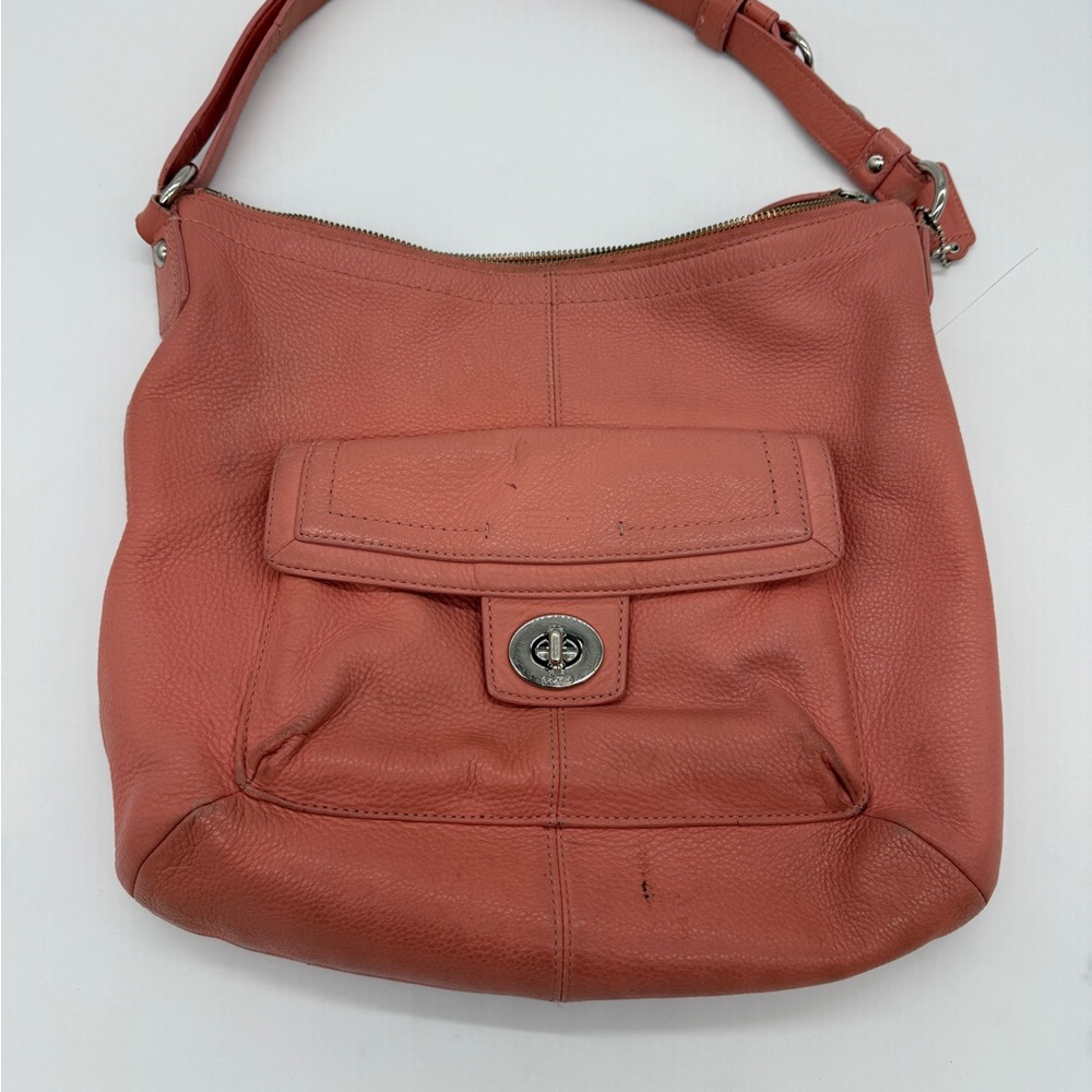 Coach Penelope Coral Leather Shoulder Bag